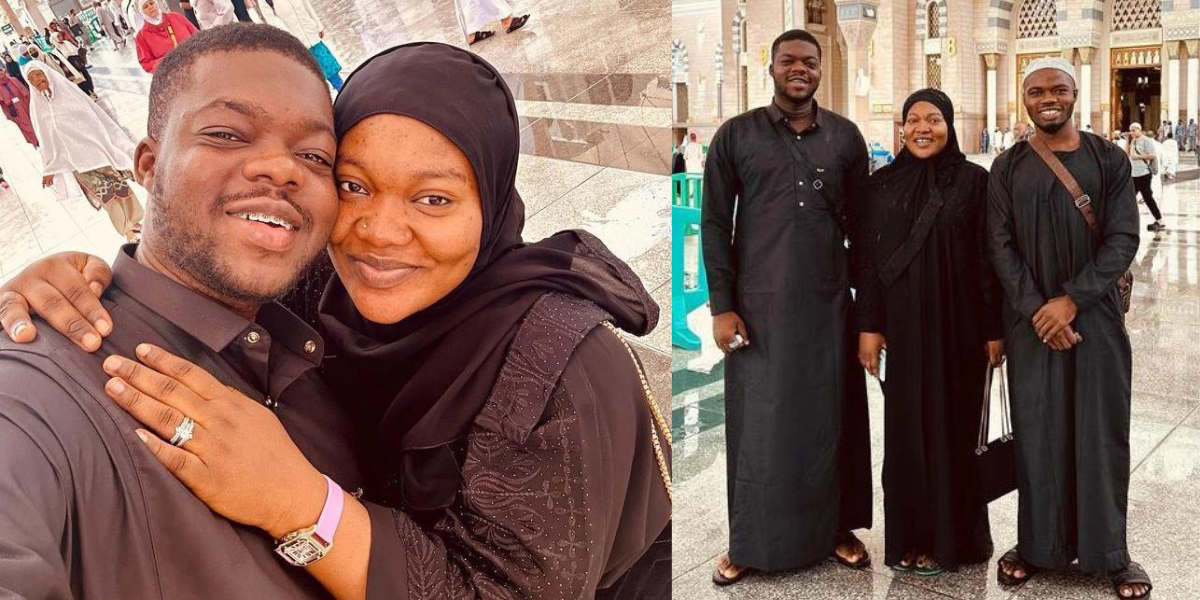 Cute Abiola Reveals 5 Out Of 7 Wishes He Made In Mecca Have Been Granted, Shares Photos With Wife