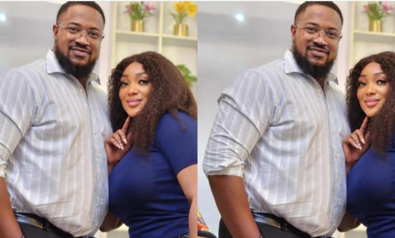 Frederick Leonard, Others React As Peggy Ovire Shares Lovely Photos With Mofe Duncan On Movie Set