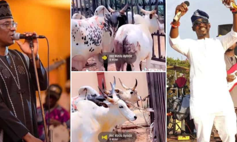 Fans React as Kwam 1 Gifts Pasuma 6 Cows for His Mother’s Burial, Video Trends