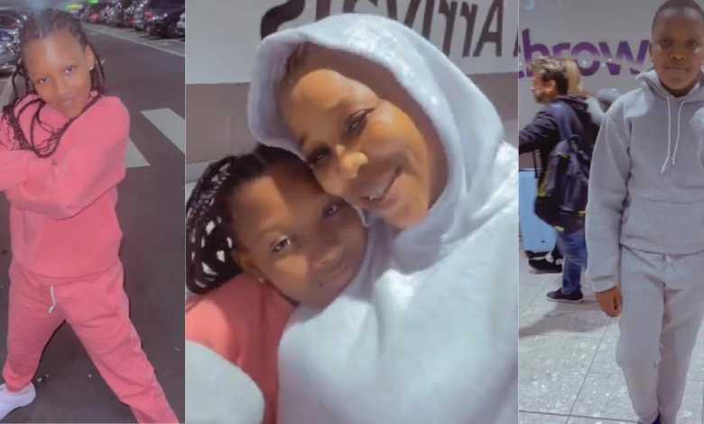 Kemi Korede Arrives In UK With Her Children For Easter Vacation, Fans React