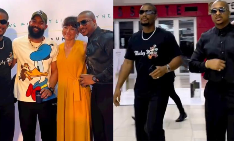 Fans React As Alex Ekubo, IK Ogbonna Rock Stunning Outfits To Davido’s Event