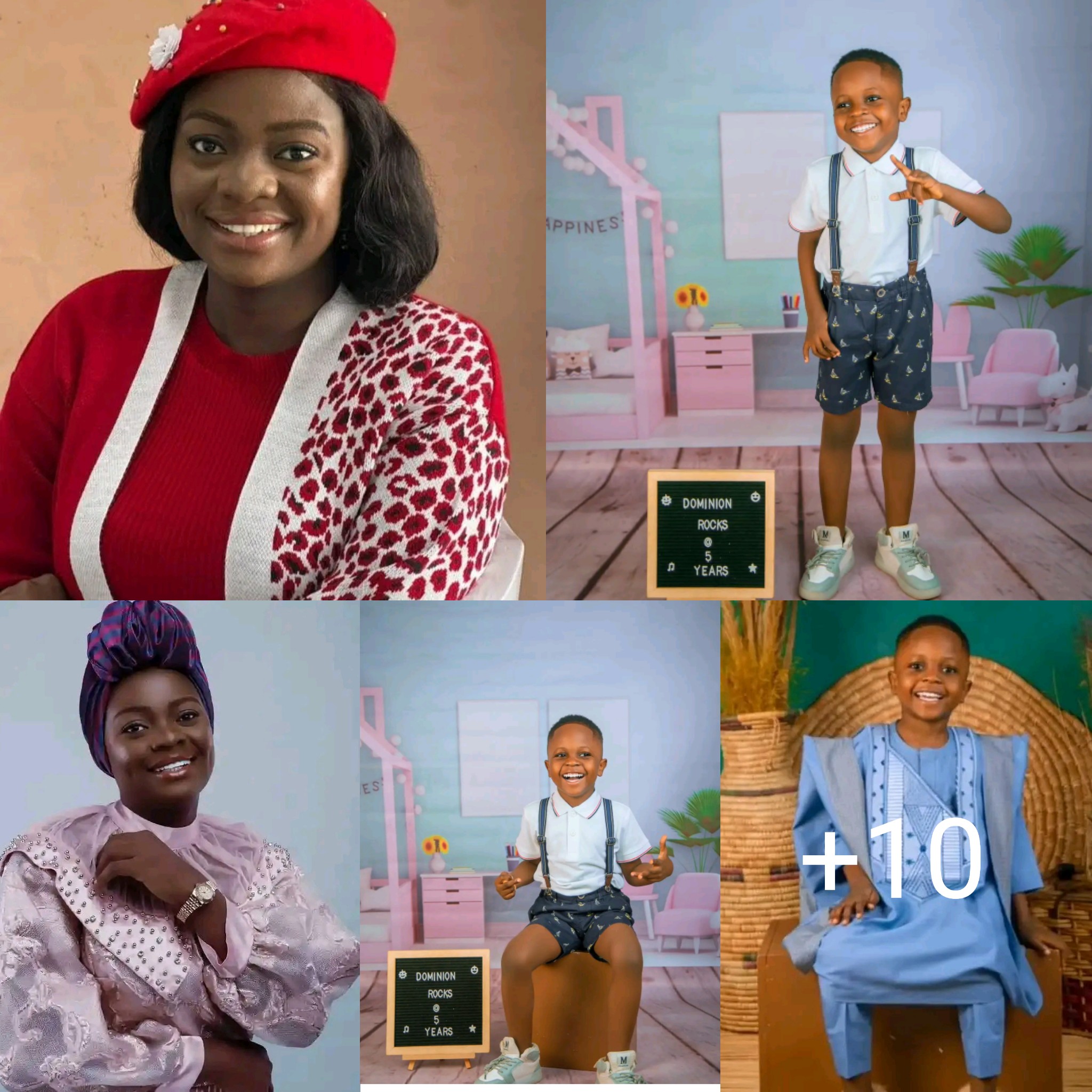 Gospel Singer,Yinka Alaseyori her son as he clocks 5